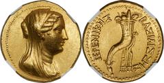 Ancients Greek Ancients PTOLEMAIC EGYPT. Berenice II (267/266-221 BC). AV mnaieion or octodrachm (29mm, 27.70 gm, 12h). NGC XF 5/5 - 3/5, Fine Style. Ptolemaic standard. Posthumous issue under Ptolemy