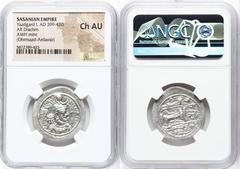 Ancients Ancient Lots ANCIENT LOTS. Oriental. Sasanian Kingdom. Yazdgard (Yazdgird) I (AD 399-420). Lot of three (3) AR drachms. NGC AU-Choice AU. 1) SASANIAN KINGDOM. Yazdgard (Yazdgird) I (AD 399-42