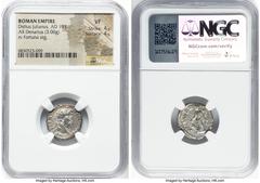 Ancients Roman Imperial Didius Julianus (AD 193). AR denarius (18mm, 3.06 gm, 12h). NGC VF 4/5 - 4/5. Rome, 28 March-May AD 193. IMP CAES M DID-IVLIAN AVG, laureate head of Didius Julianus right / P M