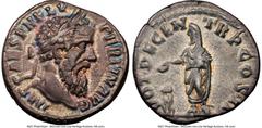 Ancients Roman Imperial Ancients Pertinax (1 January-28 March AD 193). AR denarius (17mm, 2.70 gm, 6h). NGC VF 5/5 - 3/5. Rome. IMP CAES P HELV-PERTIN AVG, laureate head of Pertinax right / VOT DECEN-