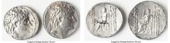 Ancients Ancient Lots ANCIENT LOTS. Greek. Seleucid Kingdom. Alexander II Zabinas (128-122 BC). Lot of two (2) AR tetradrachms. Fine-Choice Fine. Includes: Two AR tetradrachms of Alexander II Zabinas,