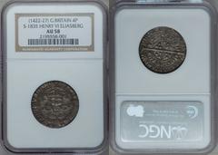Henry VI (1st Reign, 1422-61) Groat ND, S-1835, Annulet issue, London, Incurved Pierced Cross mm (1422-27), AU58 "Eliasberg" NGC, a real beauty for this type, struck 1422-30, crisp details, excellent 