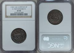 Edward IV (1st Reign, 1461-70) Groat ND, S-1969, Heavy Coinage of 1461-64, London, XF40 NGC, slight porosity to the flan but still a pleasing example, with good details, and bluish gray medieval patin