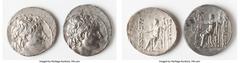 Ancients Ancient Lots ANCIENT LOTS. Greek. Seleucid Kingdom. Alexander II Zabinas (128-122 BC). Lot of two (2) AR tetradrachms. Choice Fine. Includes: Two AR tetradrachms of Alexander II Zabinas, diad