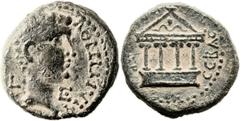 Herod Philip (4 BC - 34 AD). Mint of Caesarea Paneas. AE (18mm, 5.08 gm, 1h). ΦΙΛΙΠΠΟΥ [ΤΕΤΡΑΡΧΟΥ] (of Philip the Tetrarch); LE (year 5 = 1/2 AD) in fields; bare head of Herod Philip to r. / CEBAC [KA