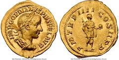 Ancients Roman Imperial Gordian III, as Augustus (AD 238-244). AV aureus (21mm, 5.07 gm, 5h). NGC AU 4/5 - 3/5, flan flaw. Rome, AD 241-243. IMP GORDIANVS PIVS FEL AVG, laureate, draped, and cuirassed