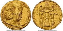 Ancients Oriental SASANIAN KINGDOM. Shahpur (Sabuhr) I the Great (AD 240-272). AV dinar (23mm, 7.10 gm, 2h). NGC XF 5/5 - 4/5. Mint VI? ("Sakastan"?), Phase Ic, ca. AD 251-258. Bust of Shahpur I right