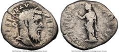 Ancients Roman Imperial Pertinax (1 January-28 March AD 193). AR denarius (18mm, 2.96 gm, 6h). NGC VG 4/5 - 2/5, brushed. Rome. IMP CAES P HELV-PERTIN AVG, laureate head of Pertinax right / PROVID-DEO