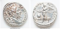 Ancients Roman Imperial Septimius Severus (AD 193-211). AR denarius (18mm, 3.34 gm, 6h). XF, altered surface. Laodicea, AD 198-202. L SEPT SEV AVG IMP-XI PART MAX, laureate head of Septimius Severus r