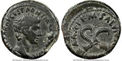 Ancients Roman Imperial Augustus (27 BC-AD 14). AE as (26mm, 11h). NGC Choice Fine, light smoothing. Rome, ca. 7 BC, Marcus Salvius Otho, moneyer. CAESAR•AVGVST•PONT•MAX•TRIBVNIC•POT, bare head of Aug
