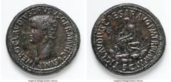 Ancients Roman Imperial Nero Claudius Drusus (died 9 BC). AE sestertius (38mm, 28.41 gm, 5h). Choice VF. Rome, ca. AD 50-54. NERO•CLAVDIVS•DRVSVS•GERMANICVS•IMP, bare head of Nero Claudius Drusus left
