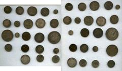 Coinage from AD1251 through 1905, Denier of Nancy from the 13th Century is followed by Testone's of circa 1550, 1562 and 1568. A fleur-de-lys c/m on a Henry IV silver of 1593 is followed by a Testone 