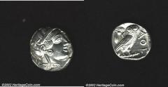 Attica, Athens. 430-404 B.C. AR tetradrachm. Head right of Athena wearing crested helmet/Owl standing right, head facing. 17.11 g. Dewing 1612, Svoronos plate 16, 9. EF with light mark on cheek. Since