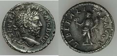 Geta (AD 209-211). AR denarius (3.47 gm). Rome, AD 211. Laureate head right / Liberalitas standing left, holding abacus and cornucopia. RIC 89. Toned. Extremely Fine. From the Mayflower Collection. Ex