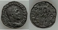 Philip I (AD 244-249). Æ sestertius (18.14 gm). Rome, AD 246. Laureate, draped, and cuirassed bust right / Felicitas standing left, holding caduceus and cornucopia. RIC 169a. Dark green patina. Some d