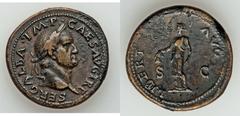 Galba (AD 68-69). Orichalcum sestertius (35mm, 26.63 gm, 6h).  Rome, November-December AD 68. SER. GALBA. IMP. CAES. AVG. TR P, laureate head of Galba right / LIBERT S-C, Libertas standing left, holdi