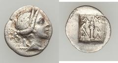 LUCANIA - LYCIA. Lot of six (6) AR fractions. Includes: (1) LUCANIA. Metapontum. AR diobol. Helmeted head of Athena / Barley grain // (2) THRACE. Chersonesus. AR diobol. Forepart of lion right, head l