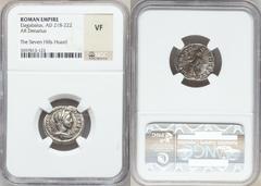 ROMAN EMPIRE. Commodus-Gordian III (AD 177-244). Lot of five (5) AR denarii. All encapsulated and graded by NGC as being from the "Seven Hills Hoard." Includes: (1) Commodus (AD 177-192), Apollo rever