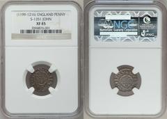 John (1199-1216) Penny ND, S-1351, Short Cross coinage, XF45 NGC, sharply defined portrait, struck on a full flan and showing clear legends, medieval gray patina.