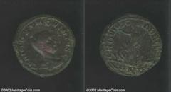 Dacia. Hostilian, Caesar, 250-251 A.D., AE 28 (19.01 g). Draped, cuirassed bust right/ Dacia standing left, holding branch, scepter; eagle at feet to left, lion at feet to right. SGI 4290. About VF, a