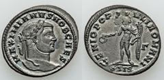 Ancients Roman Imperial Probus (AD 276-282) to Galerius as Caesar (AD 293-305). Lot of two (2) BI coins. Includes: (1) Probus, BI antoninianus of Ticinum AD 278, radiate consular bust left / Sol stand