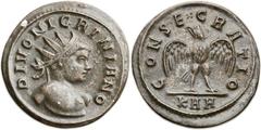 Divus Nigrinianus, son of Carinus (died AD 284). BI antoninianus (22mm, 3.97 gm, 6h) Rome, AD 284-285. DIVO NIGRINIANO, radiate, nude half-length bust of Nigrinian shown 3/4 from front, head right, ri