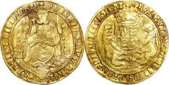 Henry VIII gold Sovereign ND, S-2291, North-1825 (very rare), VF Details (Graffiti) NGC. 3rd Coinage (1544-47), Southwark mint, "S" mm, value of 20 shillings, made of 20ct gold. At first glance, this 