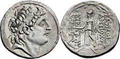 SELEUCID KINGDOM. Antiochus VII Euergetes-Sidetes (138-129 BC). AR tetradrachm (29mm, 16.44 gm, 12h). Posthumous issue of Cappadocian Kingdom, struck under Ariarathes VII (112/0-100 BC), ca. 104-102 B