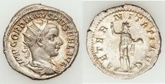 Gordian III - Philip I (AD 238-249). Lot of two (2) AR antoniniani.  Includes: (1) Gordian III / Sol standing left (RIC IV 83) // (2) Philip I / Aequitas standing left with scales (RIC 27b).Good Very 