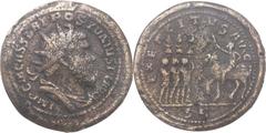 Postumus, Romano-Gallic Emperor (AD 259-269). Æ double sestertius (33mm, 37.90 gm, 7h). Cologne, AD 260. IMP C M CASS LAT POSTVMVS P I AVG, radiate, draped, and cuirassed bust of Postumus right / EXER