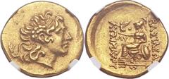 PONTIC KINGDOM. Time of Mithradates VI Eupator (120-63 BC). AV stater (22mm, 8.34 gm, 12h). Tomis, types of Lysimachus of Thrace, 88-86 BC. Diademed head of the deified Alexander the Great right, with