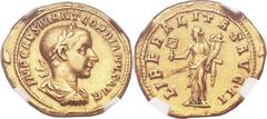 Gordian III (AD 238-244). AV aureus (20mm, 4.92 gm, 12h).  Rome, March-May AD 240. IMP CAES M ANT GORDIANVS AVG, laureate, draped and cuirassed bust of Gordian right / LIBERALITAS AVG · II Liberalitas