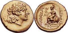 PONTIC KINGDOM. Time of Mithradates VI Eupator (120-63 BC). AV stater (20mm, 8.20 gm, 12h). Tomis, types of Lysimachus of Thrace, 88-86 BC. Diademed head of the deified Alexander the Great right, with