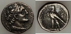 PTOLEMAIC EGYPT. Ptolemy V - VIII (205-145 BC). AR didrachm (6.70 gm). Uncertain mint in Cyprus, dated CY year 117 (147/6 BC) Diademed bust of Ptolemy I right, wearing aegis / Eagle standing left on t