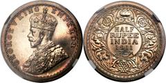 British India - George V Proof 1/2 Rupee 1911-(c) PR65 NGC, Calcutta mint, KM521. It is safe to assume 5 or less of these coins were struck for presentation purposes, and known to exist. Only two comp