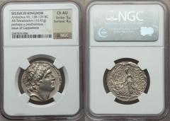 SELEUCID KINGDOM. Antiochus VII Euergetes-Sidetes (138-129 BC). AR tetradrachm (16.41 gm). Posthumous issue of Cappadocian Kingdom, struck under Ariarathes VII (112/0-100 BC), ca. 104-102 BC. Diademed