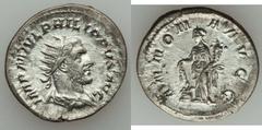 Gordian III - Philip I (AD 238-249). Lot of three (3) AR and Æ coins. Includes: (1) Gordian III (AD 238-244), AR denarius, Salus reverse (RSC 325)  // (2) Philip I (AD 244-249), AR antoninianus, Annon