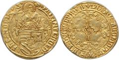 Brabant. Charles I of Spain gold Florin d'Or ND (1506-1555) XF, Fr-52, Delm-93. Antwerp mint. The obverse depicts St. Philip standing behind a crowned shield. Reverse has a floriated cross with 2 lis 