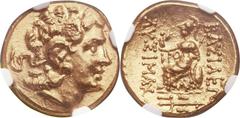 PONTIC KINGDOM. Time of Mithradates VI (120-63 BC). AV stater (19mm, 8.33 gm, 1h). NGC Choice MS 5/5 - 5/5. Types of Lysimachus of Thrace. Callatis or Chalcedon, ca. 88-86 B.C. Head of the deified Ale