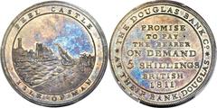 Douglas. Douglas Bank silver Proof 5 Shillings Token 1811 PR63 PCGS, Birmingham mint, KM-Tn14, Prid-46A, Davis-1. Engraved by T. Halliday. An absolutely stunning example of this rare issue with magnif