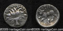 Celtic Britain, Atrebates. Tincomarus. Late 1st century B.C.-early 1st century A.D. AR unit, (11 mm, 1.26g). Facing head of Medusa / Bull charging left. Hobbs 926ff; Van Arsdell 370-1; Seaby 86. Near 