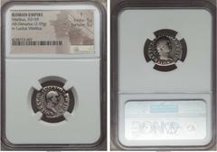 Ancients Vitellius (AD 69), with Lucius Vitellius (died AD 51). AR denarius (2.99 gm). NGC Fine 5/5 - 5/5. Rome, July-December AD 69. A VITELLIVS GERM IMP AVG TR P, laureate head of Vitellius right / 