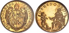 Switzerland St. Gallen. Abbot Beda Angehrn gold Ducat 1773 MS63 NGC, KM21, Fr-363, HMZ-2865a. By Johann Haag - "H". A great rarity in the Swiss series and especially sought by collectors due to the co