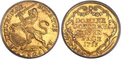 Switzerland Zurich. City gold Ducat 1753 MS62 PCGS, KM140, Fr-486a, HMZ-21161ff. A highly original example of this popular rampant lion ducat issue, with alluring gold tone and sparkling luster that e