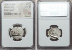 Ancients LYCIA. Phaselis. Ca. 4th century BC. AR stater (10.36 gm). NGC MS 4/5 - 4/5. Prow of galley right with fighting platform, gunwale decorated with eye / ΦAΣH above galley stern to left. Heipp-T