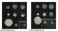 Lot of nine miscellaneous Greek AR. Includes: Danubian Celts. Drachm. Imitating Alexander III // Thrace, Cherronesos. Hemidrachm // Ionia, Miletos. Hemidrachm // Carian Islands, Rhodes. Drachm // Capp