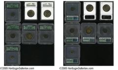 Lot of seven certified AE, mostly Roman. Includes: Thrace, Maroneia. AE 13 mm. VF25 ICG // Divus Augustus. Dupondius. VF30 ICG // Diocletian. Follis. AU50 ANACS // Galerius. Follis. AU50 ANACS // Cons