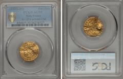 Italy Anonymous gold Countermarked Venetian Zecchino ND (1595-1605) AU55 PCGS, ICV-3223. 3.41g. A Zecchino of Marino Grimani (Fr-1274) with 'Sah' countermark. Scarce. Ex. Dr Hans Wilski Collection HID
