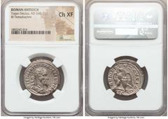 Ancients Ancient Lots ANCIENT LOTS. Roman Provincial. Trajan Decius. (AD 249-251). Lot of three (3) BI tetradrachms. NGC XF-AU. Lot includes: Trajan Decius (AD 249-251). Antioch. BI tetradrachm. NGC X