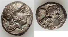 Ancients Ancient Lots ANCIENT LOTS. Greek. Attica-Athens (393-294 BC). Lot of two (2) AR tetradrachms. VF-Choice XF. Lot includes: Attica-Athens, AR tetradrachm - Athena / Owl. Choice XF, bankers mark